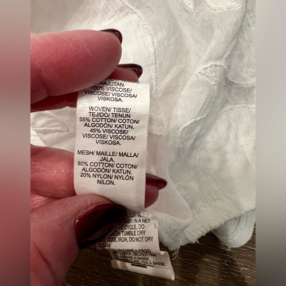 Lucky Brand Ivory Lace Shirt - Sz. L - Only Worn Twice - Picture 4 of 5